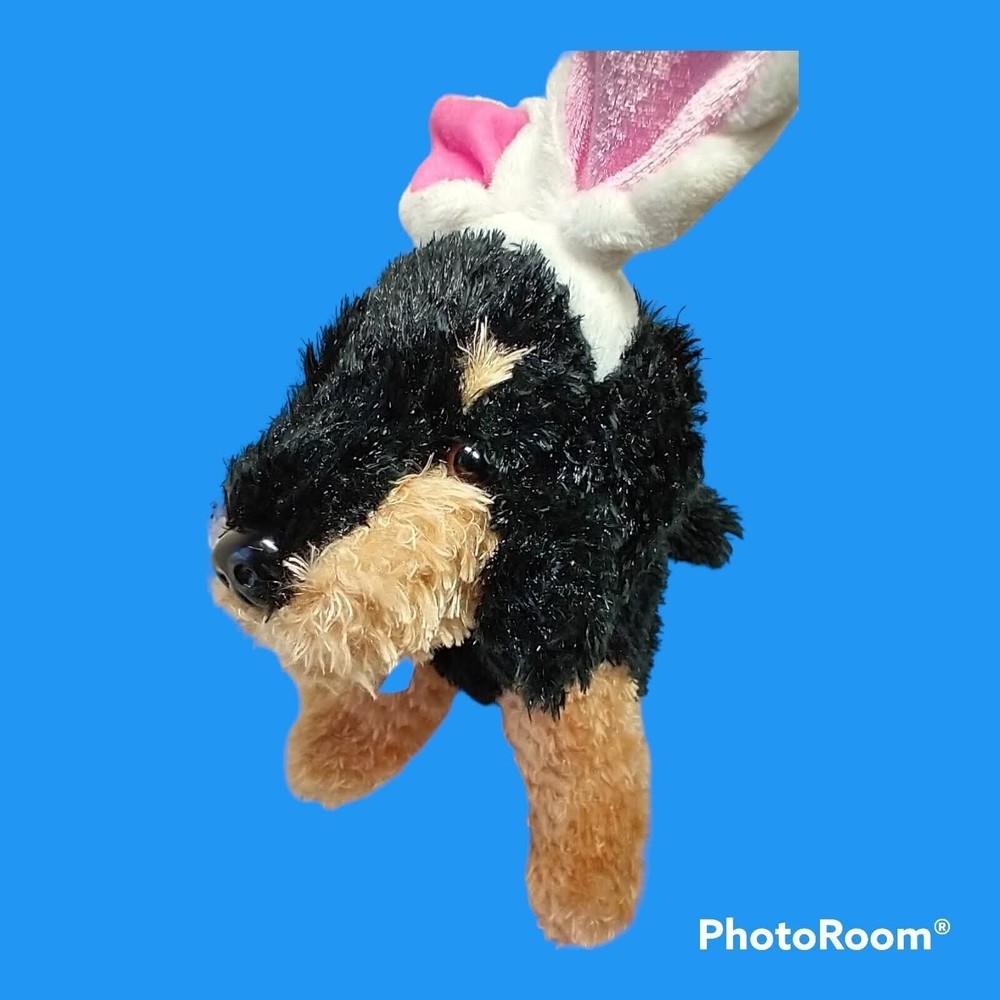 Dan Dee Terrier Brown Black with Bunny Ears 2010/ 7" Tall Dog 9" with Ears